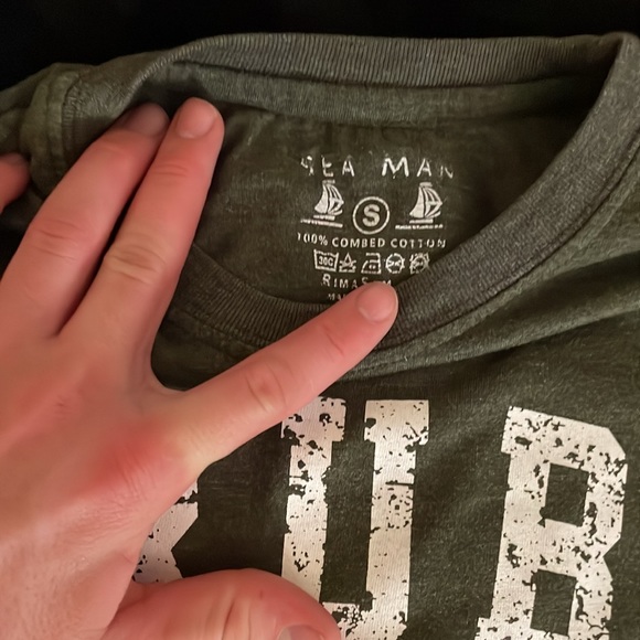 Men’s Aruba t-shirt, Size S, Green, Used and like new, Sea man company - Picture 2 of 3